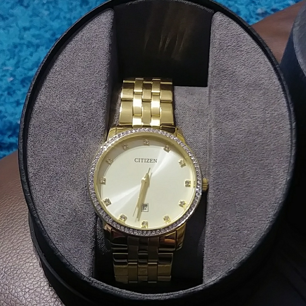 Citizen Men's Goldtone Swarovski Crystal Watch